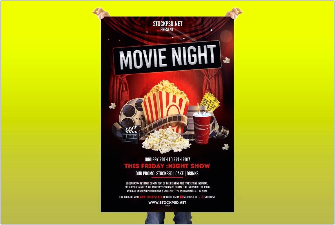 Free Family Movie Night Flyer Template