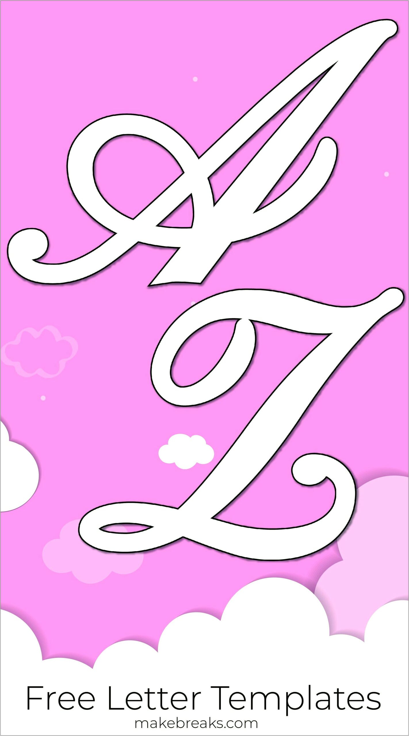 Free Fancy Alphabet Large Templates To Cut Out