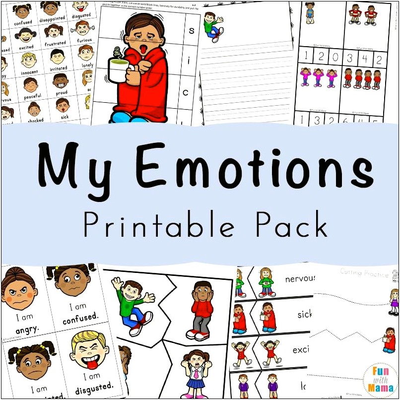 Free Feelings Download Matching Templates For Toddlers