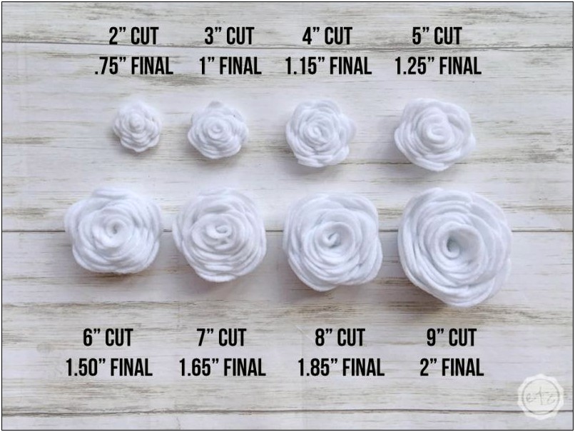 Free Felt Rolled Rose Flower Template