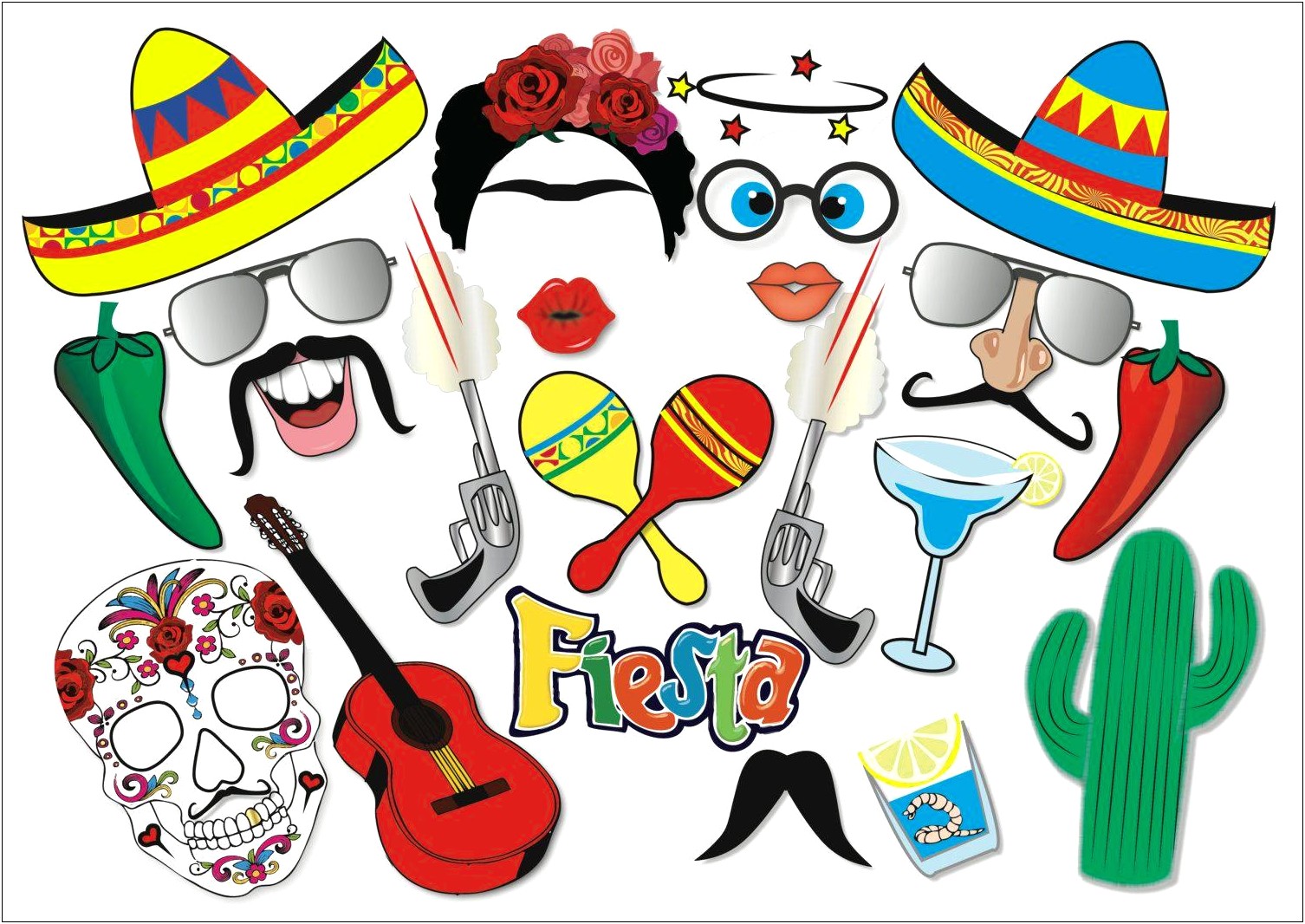 Free Fiesta Mexicana Photo Booth Template