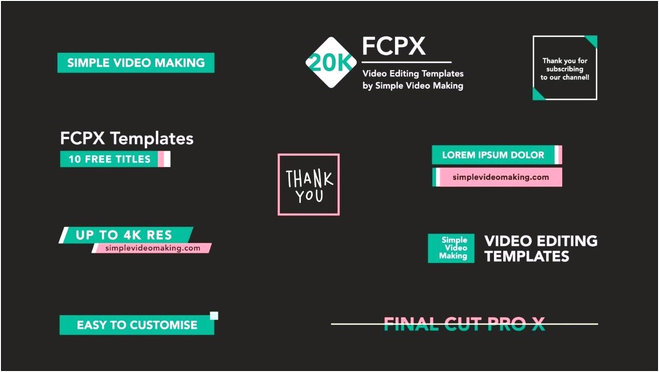 Free Final Cut Pro X Motion Templates