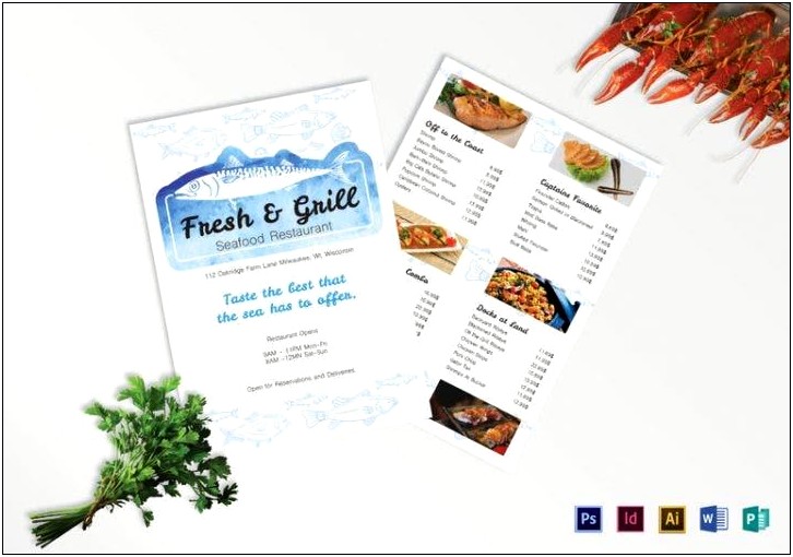 Free Fish And Chip Menu Templates