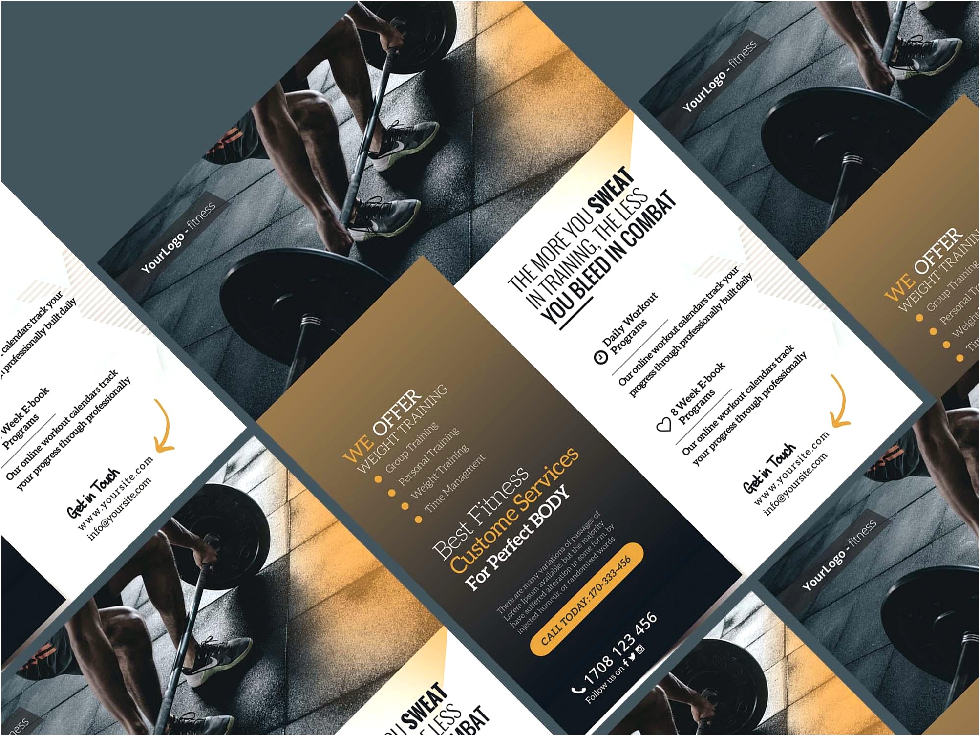 Free Fitness Club Brochure Template Microsoft Word