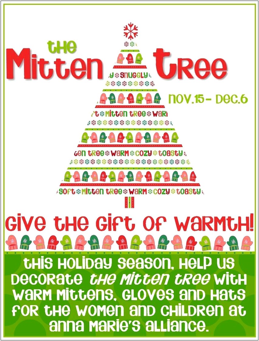 Free Flyer Template For Mitten Fundraiser