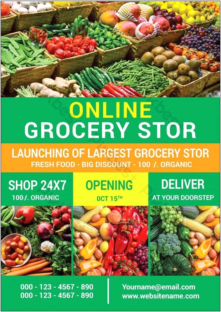 Free Flyer Templates For Grocery Store