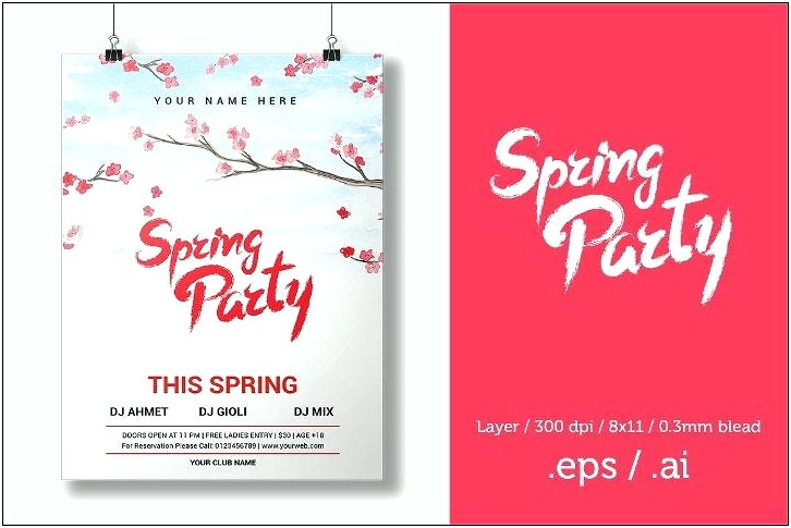 Free Flyer Templates For Word Spring Theme