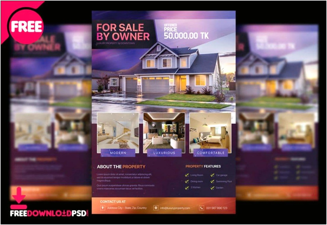 Free For Sale By Owner Flyer Template Word