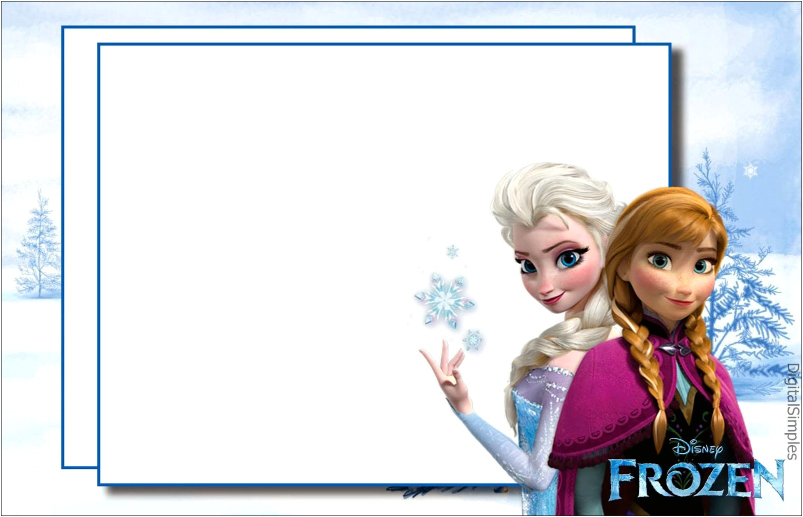 Free Frozen Birthday Invitation Card Template - Templates : Resume