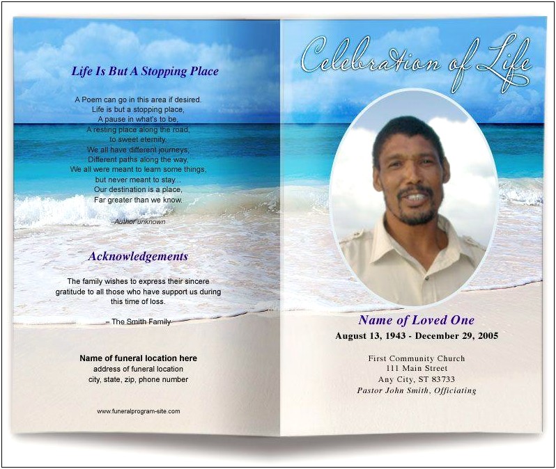 Download Free Funeral Program Template Microsoft Publisher Templates