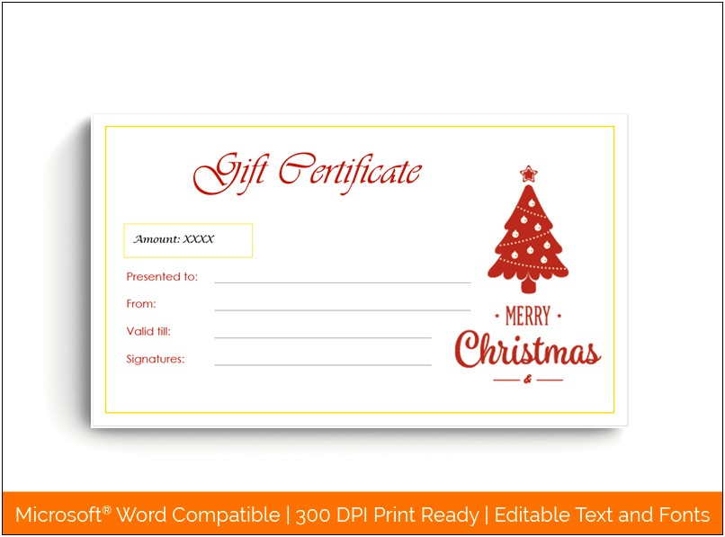 Free Gift Certificate Template Word 2010