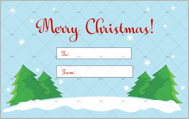 Free Gift Tag Template For Christmas