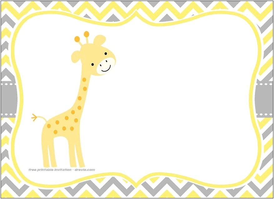 Free Giraffe Baby Shower Invitation Templates