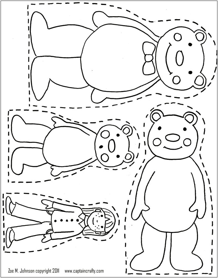 Free Goldilocks And The Three Bears Masks Templates