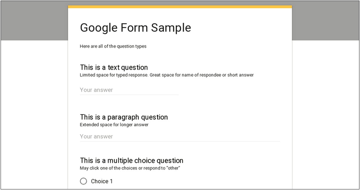 Free Google Forms Templates Short Constructed Response Template