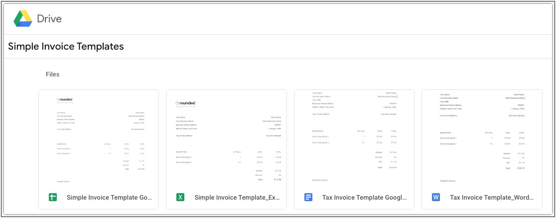 Free Gst Tax Invoice Template Australia