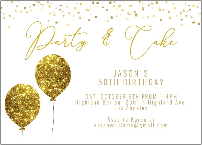 Free Guns Or Glitter Invitation Template