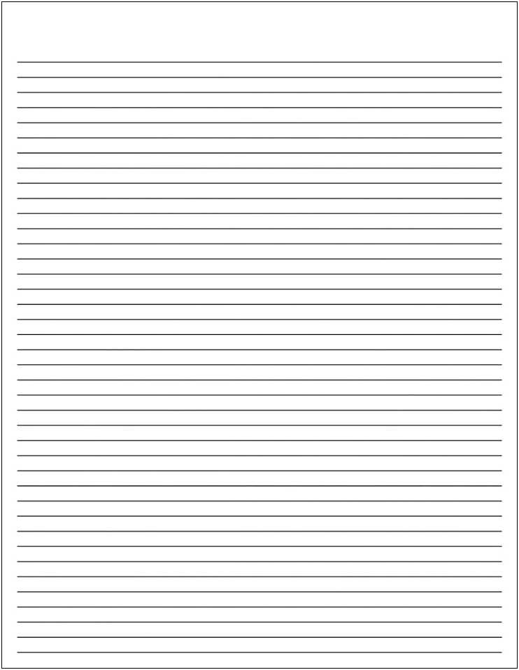 Free Half Sheet Writing Paper Templates