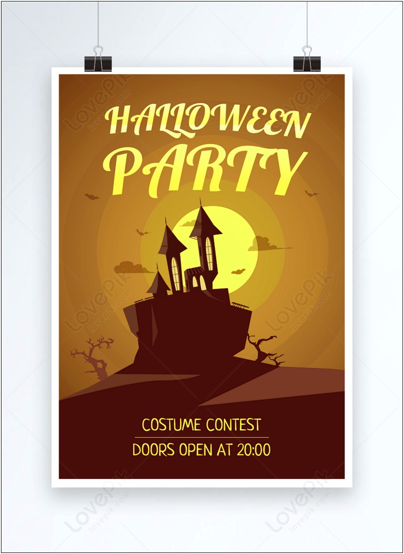 Free Halloween Costume Party Poster Template