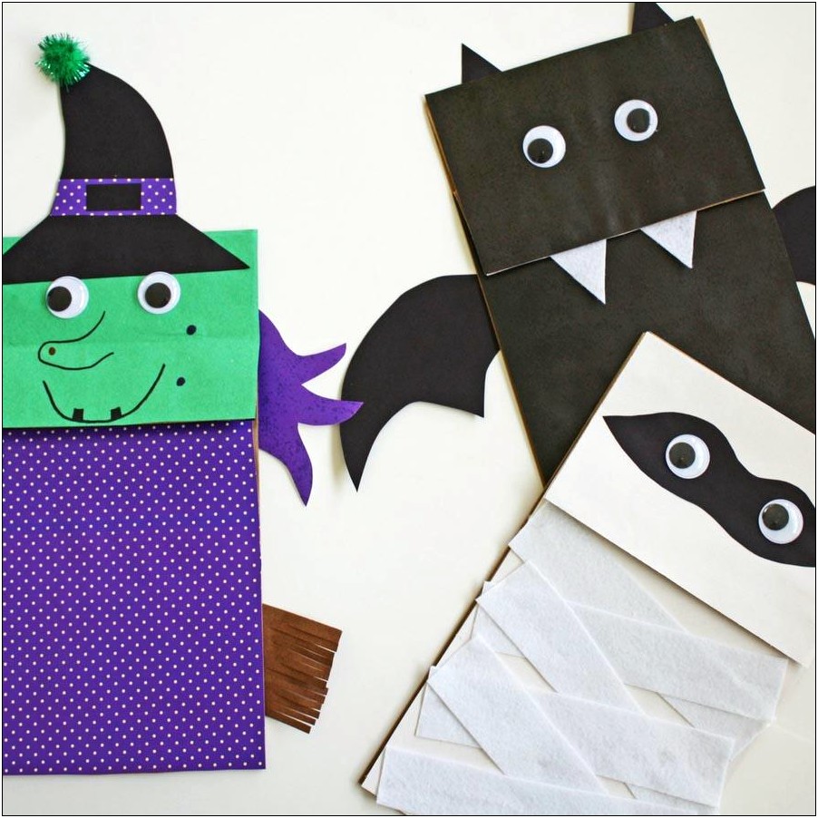 Free Halloween Paper Bag Puppet Templates Templates : Resume Designs