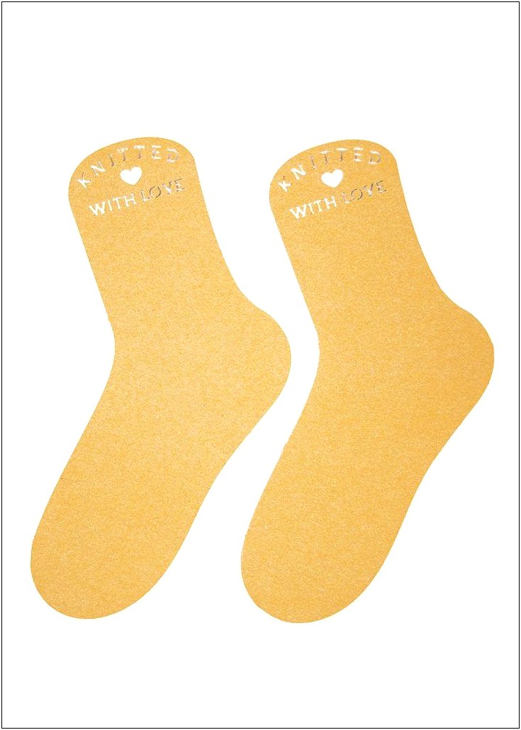 Free Hand Knit Sock Wrapper Template