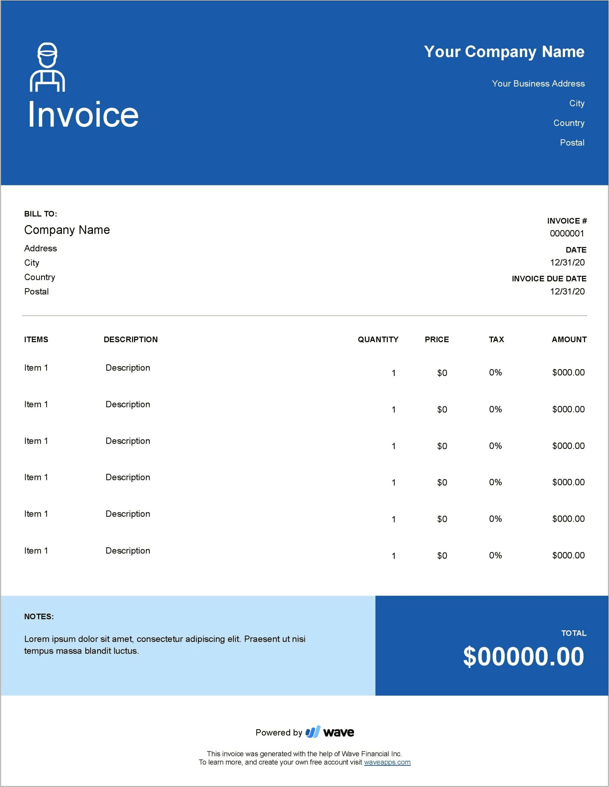 Free Handyman Invoice Form And Templates