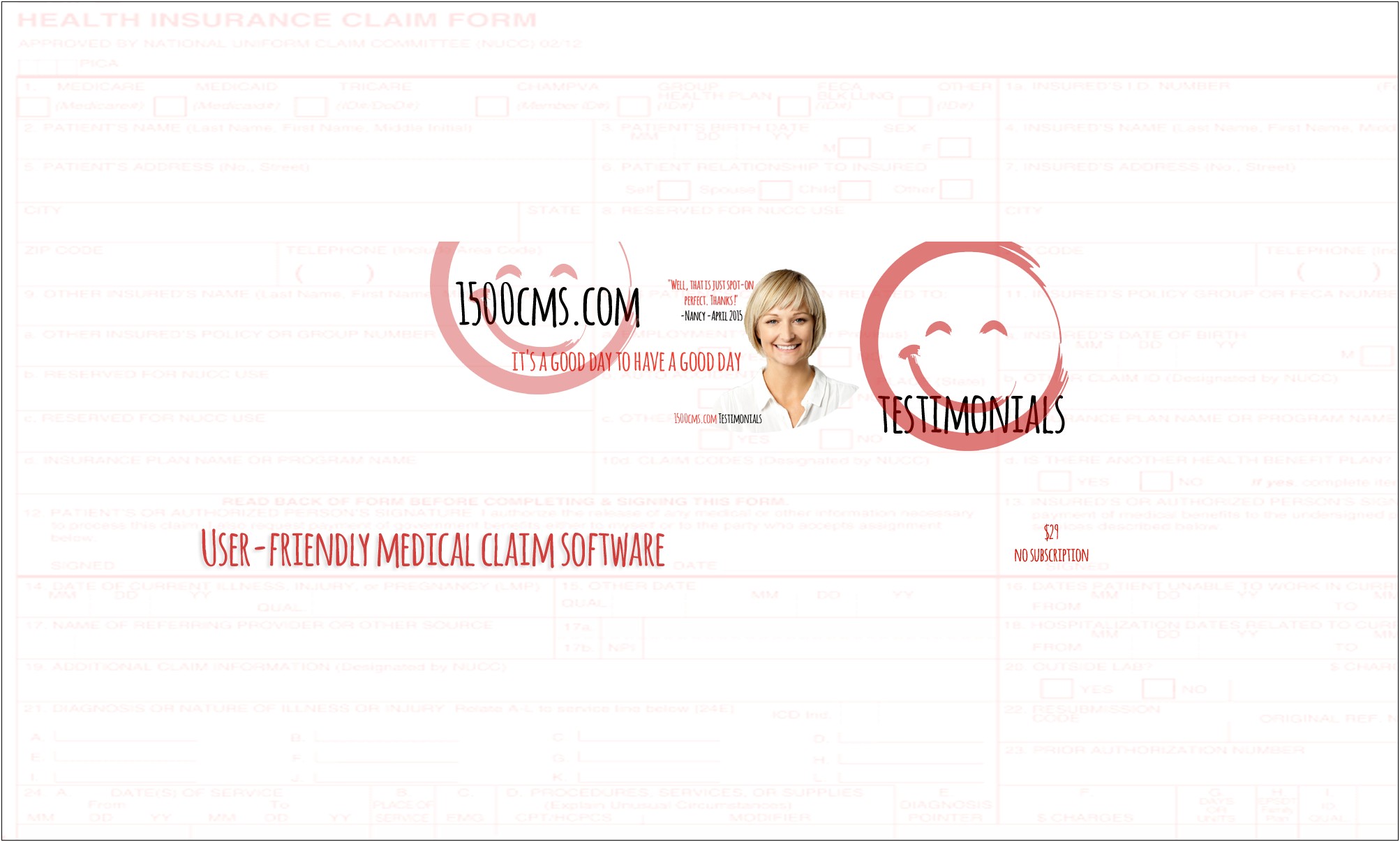 Free Hcfa 1500 Form Template 08 05