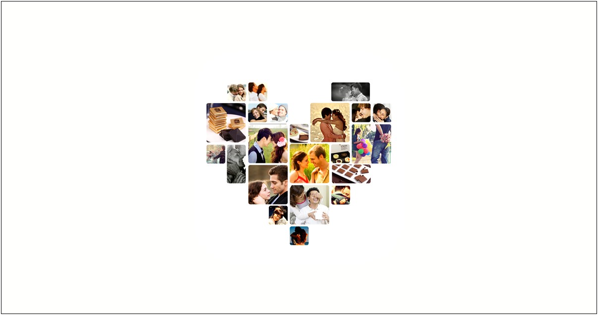 Free Heart Shaped Photo Collage Template