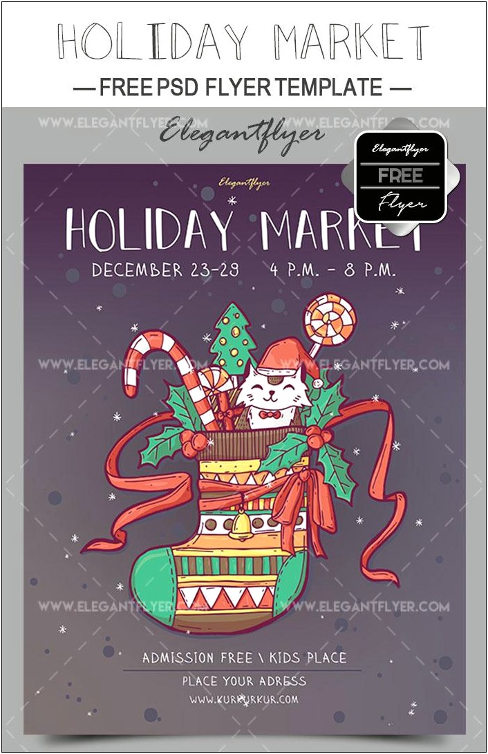 Free Holiday Flyer Template With Spaceto Addown Photos