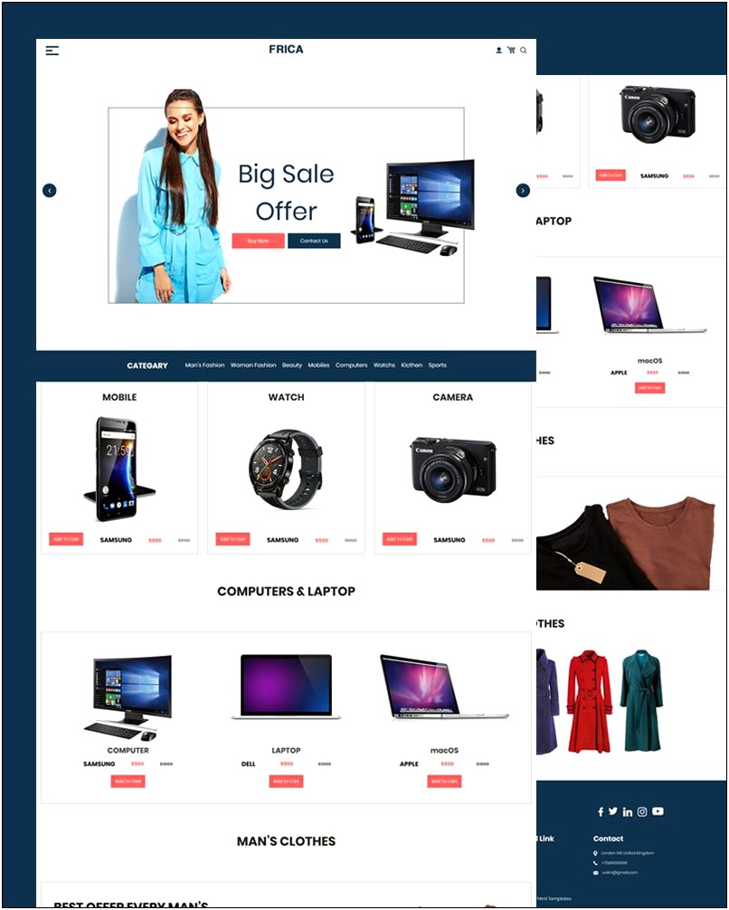 Free Html Templates With Store Page