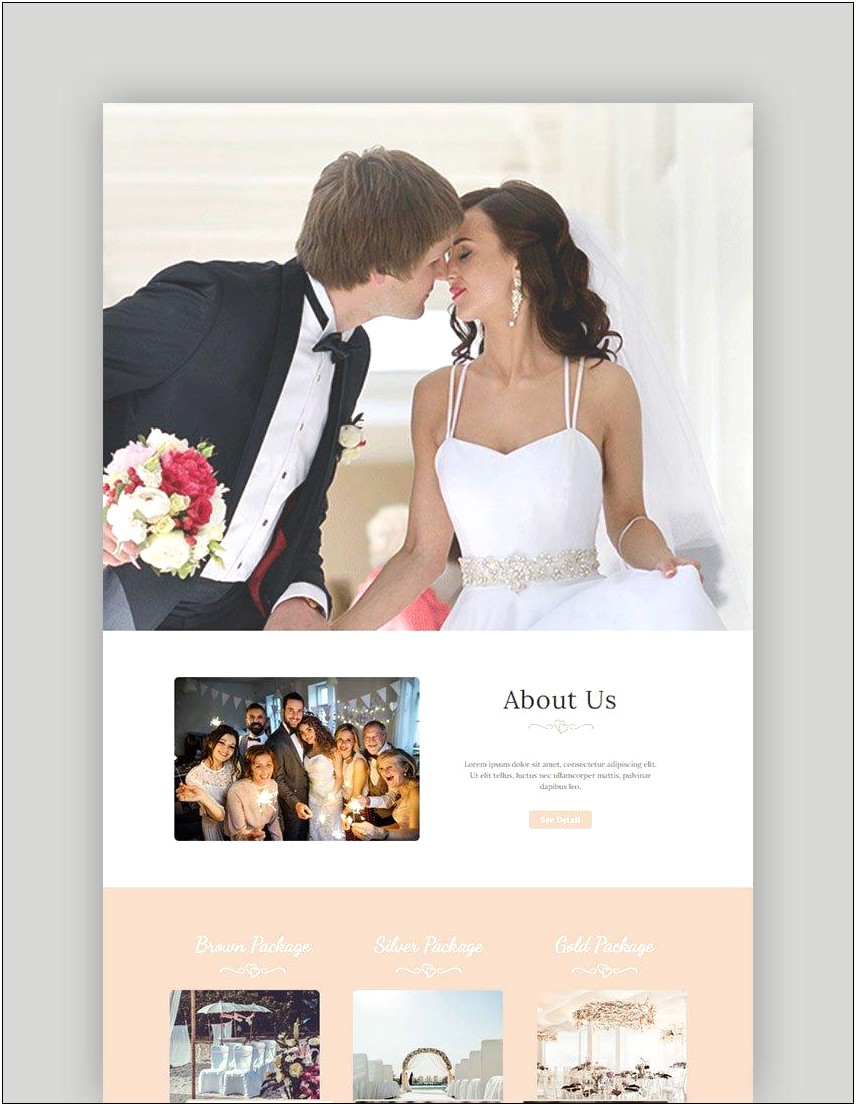 Free Html5 Landing Page Wedding Templates