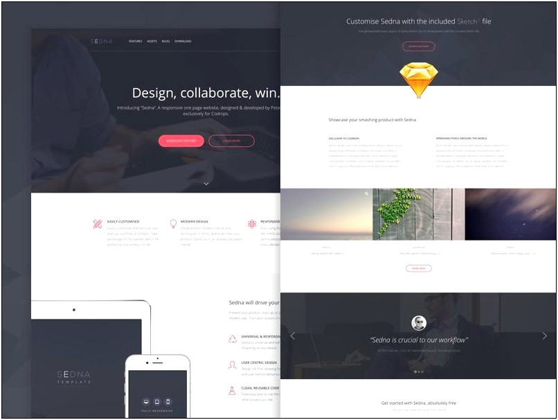 Free Html5 One Page Portfolio Template