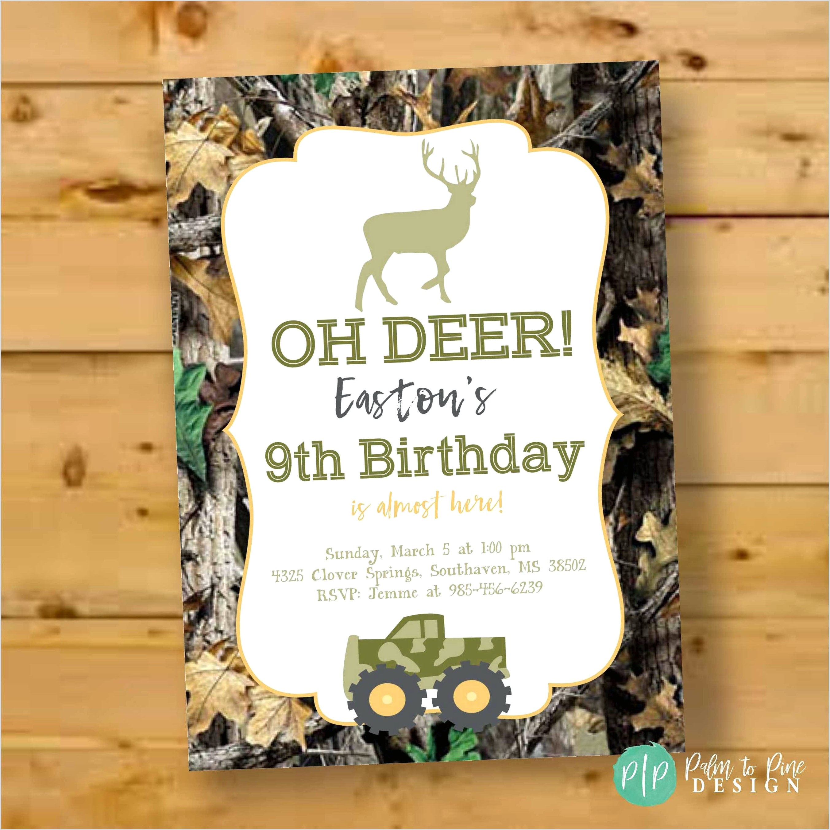 Free Hunting Camo Invitation Templates Free