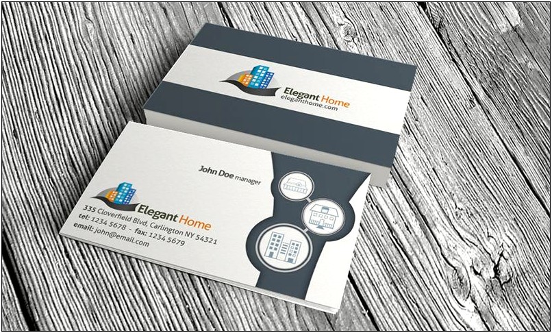 Free Illustration Caricatures Real Estate Business Cards Templates