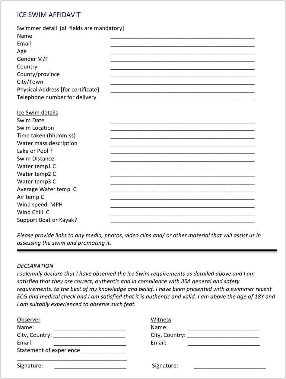 Free Indemnity Form Template South Africa