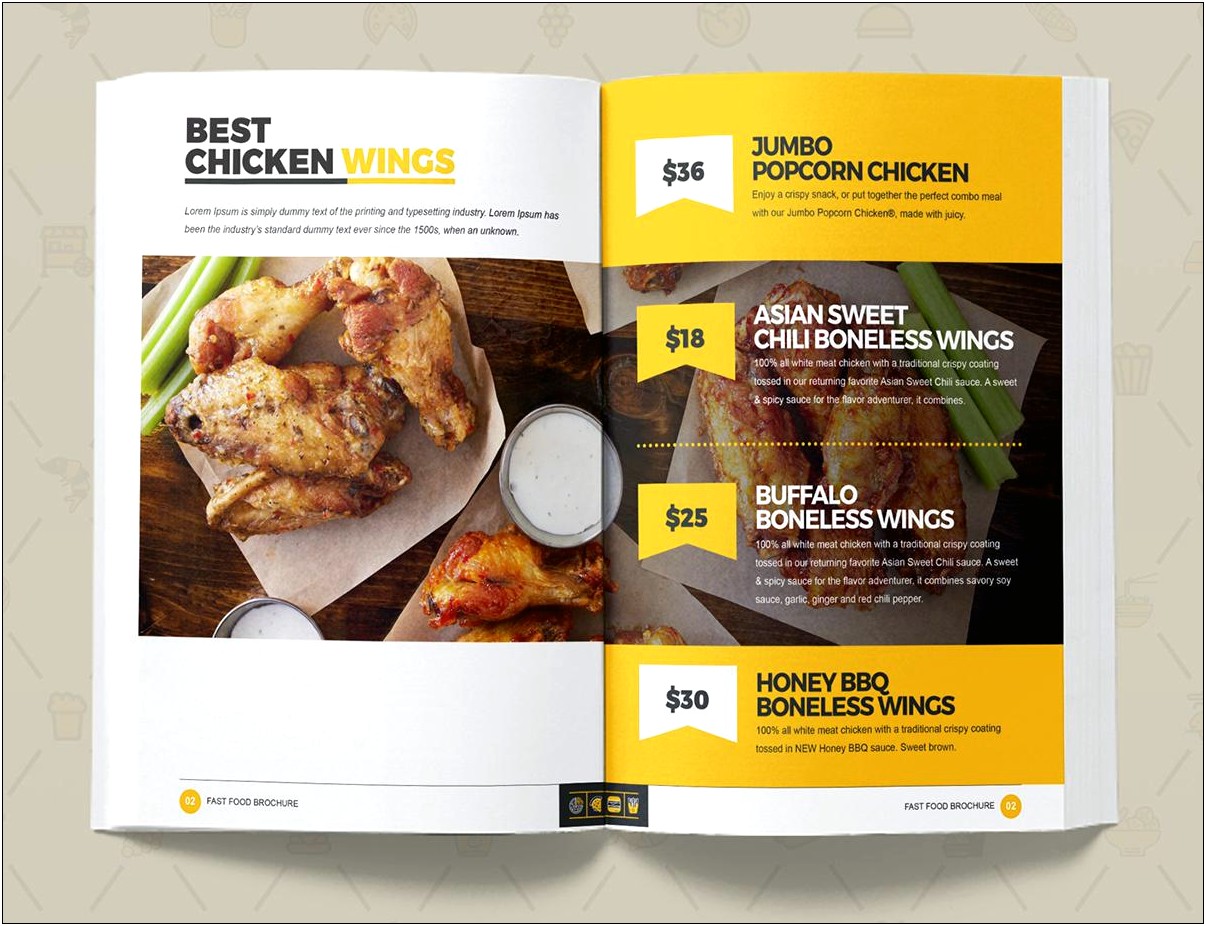 Free Indesign Brochure Template For Meat Market