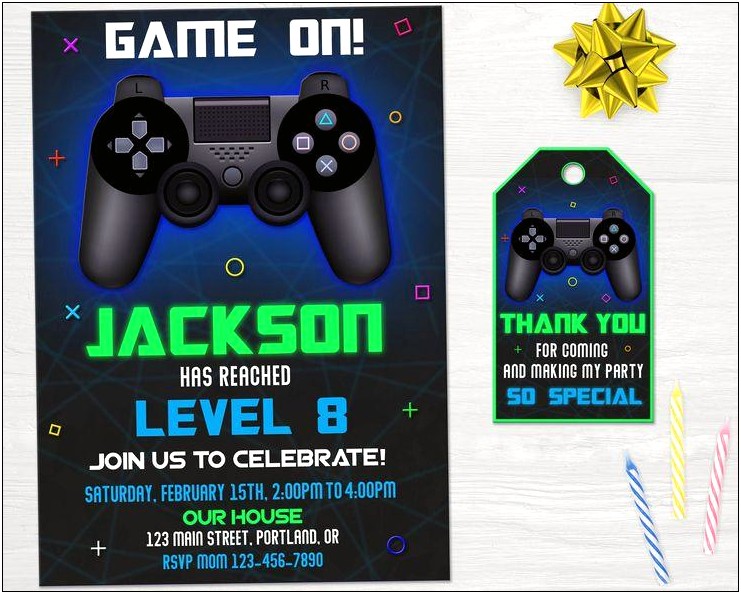 Free Invitation Templates For Boy Theme Game