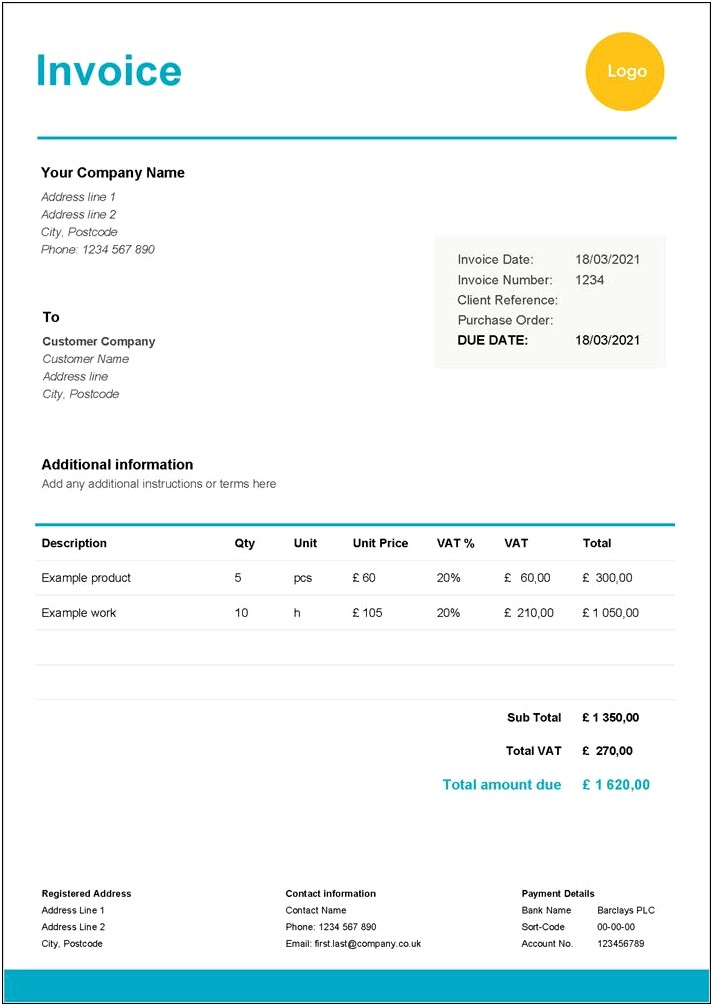 Free Invoice Templates For Language Instruction