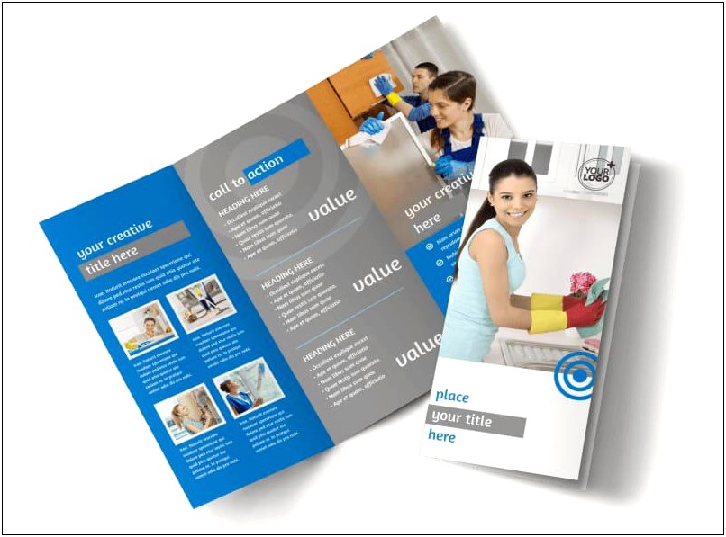 Free Janitorial Bi Fold Brochure Templates