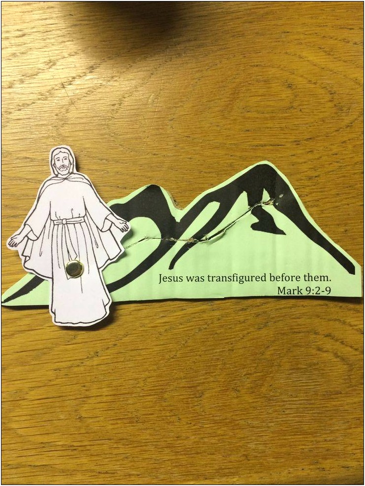 Free Jesus Transfiguration Templates For Children