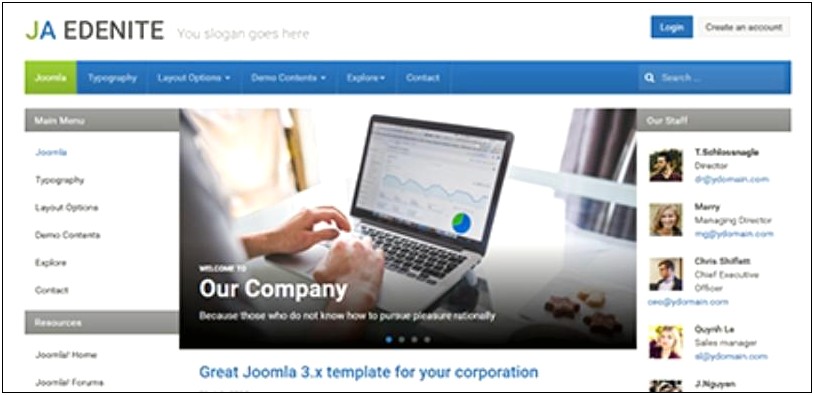 Free Joomla Templates Download With Flash