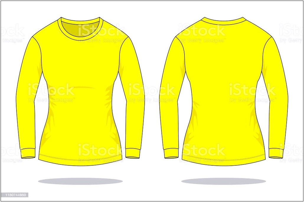 Free Ladies Long Sleeve T Shirt Template