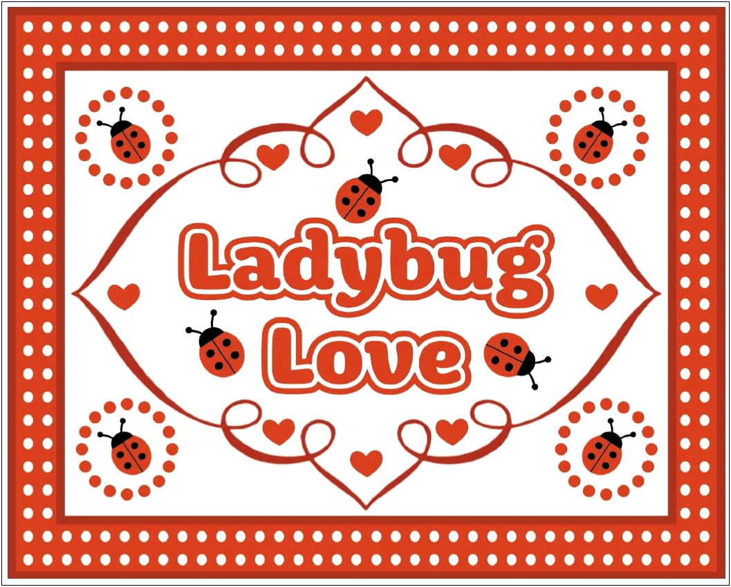 Free Ladybug Water Bottle Label Template