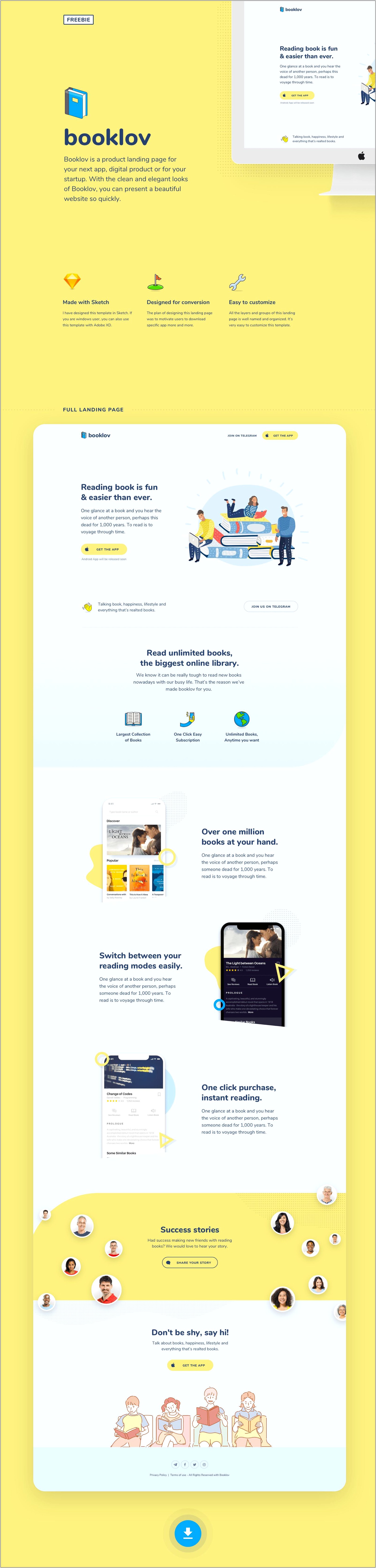 Free Landing Page Template Download Recommended Reading