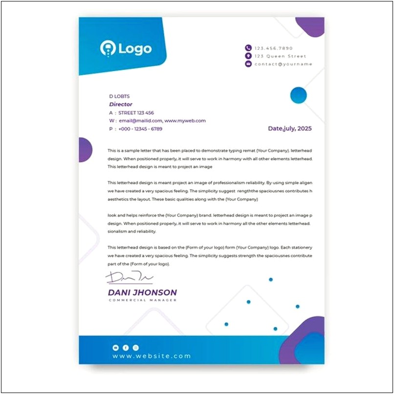 Free Letterhead Design Templates For Word