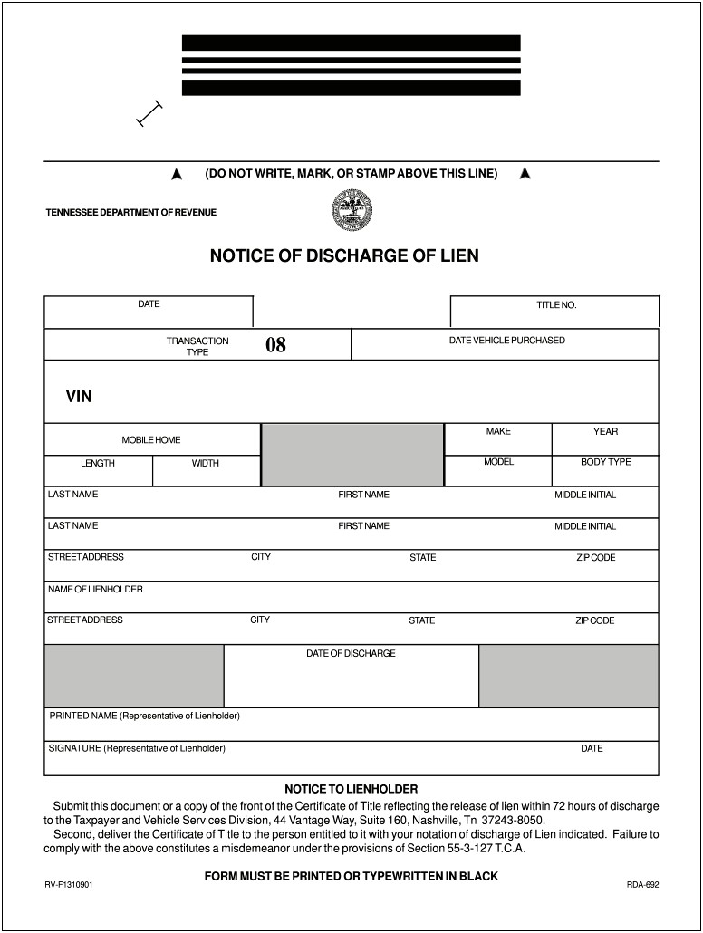 Free Liability Waiver Form Template Tennessee