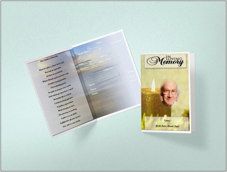 Free Life Of Love Funeral Program Template 006