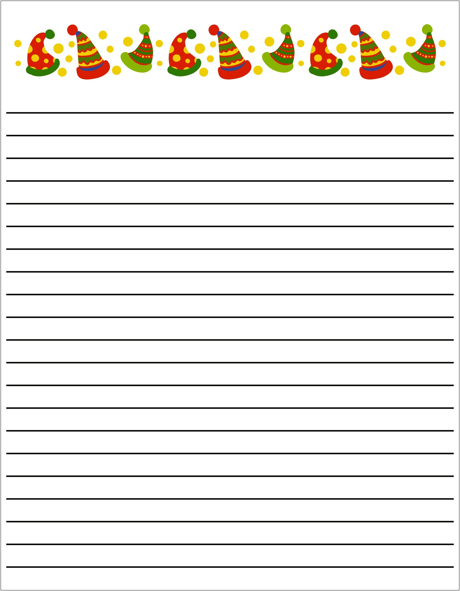 Free Lined Paper Template With Decorative Border