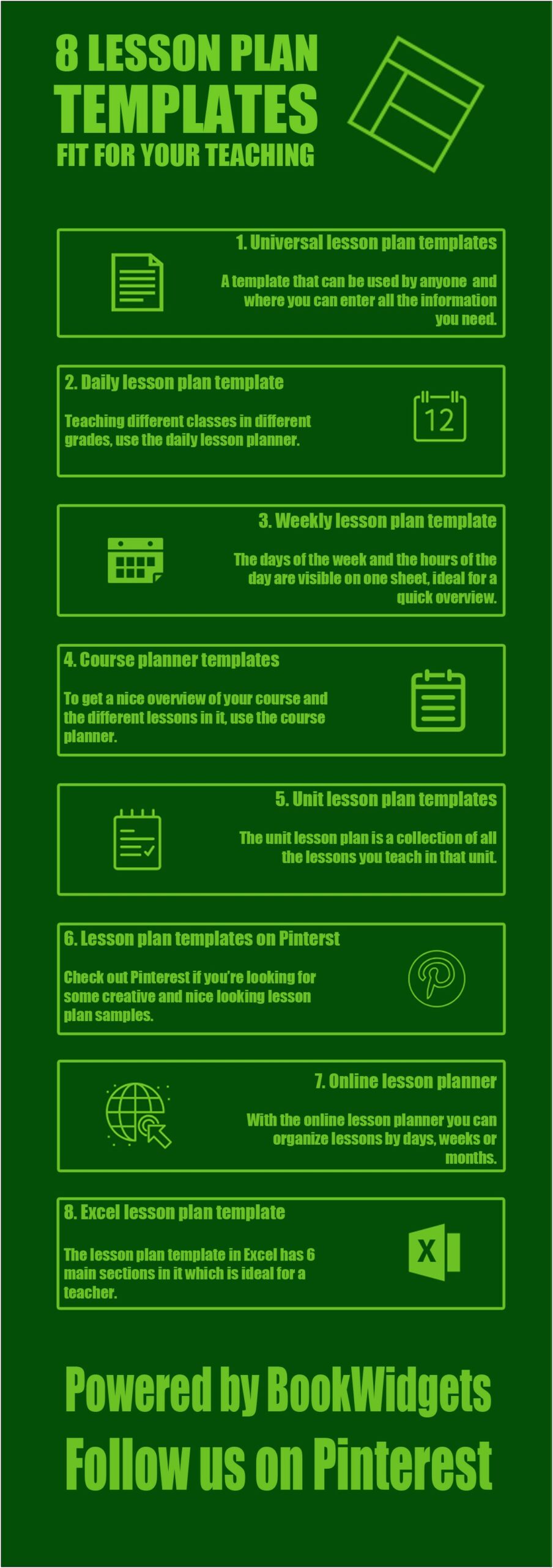 Free Long Range Lesson Plan Templates