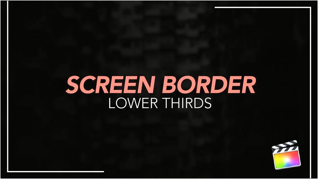 Free Lower Third Templates Fcp 7